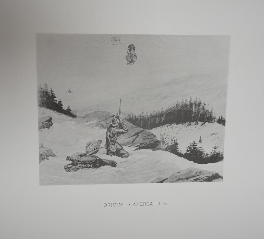 Millais, John Guille - Game Birds and Shooting - Sketches ... port. frontis. (Thomas Bewick), 15 coloured and 18 autotype plates (with guards), num. text illus.; original red half morocco and cloth, gilt lettered upper b
